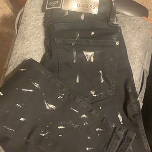 New Guess jeans skinny fit and painted stains